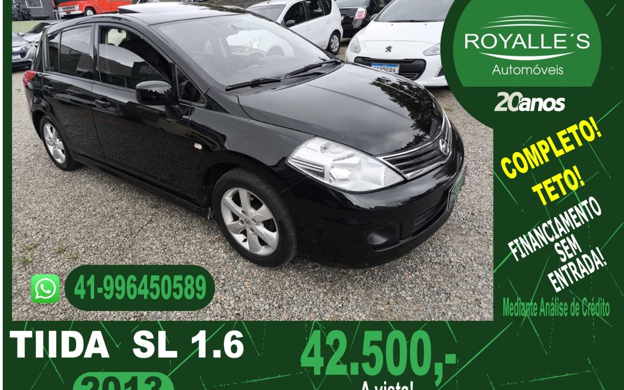 Nissan TIIDA SL 1.8/1.8 Flex 16V Mec. na cor Preto em Curitiba / PR - 55396